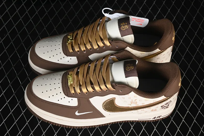 All categories Nk Air Force 1 Air Force series Nk Air Force 1 Low Air Force low top Nike Air Force 1'07 Low Year of the Horse limited edition Golden Brown Nafu Air Force One low top casual sneakers IQ1119-011